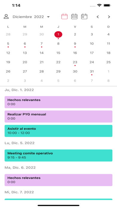 eGAM Tasks Screenshot