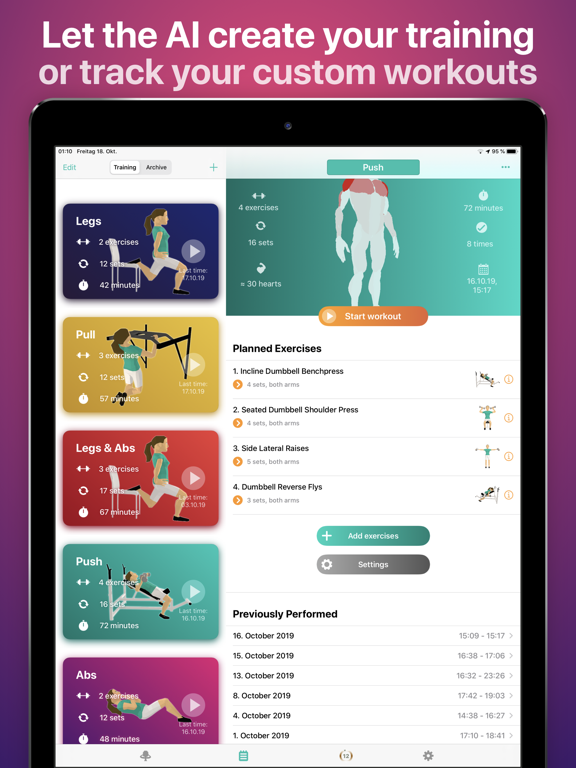 Screenshot #4 pour Treeceps: Step & Workout Log