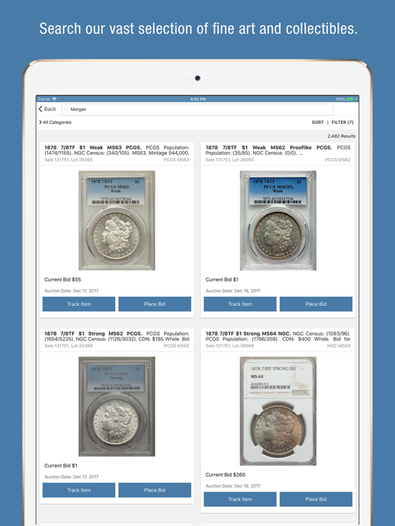 Heritage Auctions iPad screenshot 4 - Shopping app