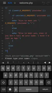 draftcode for php ide iphone screenshot 1