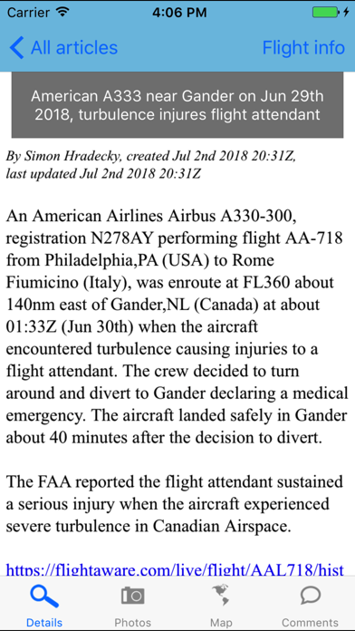 The Aviation Herald Screenshot
