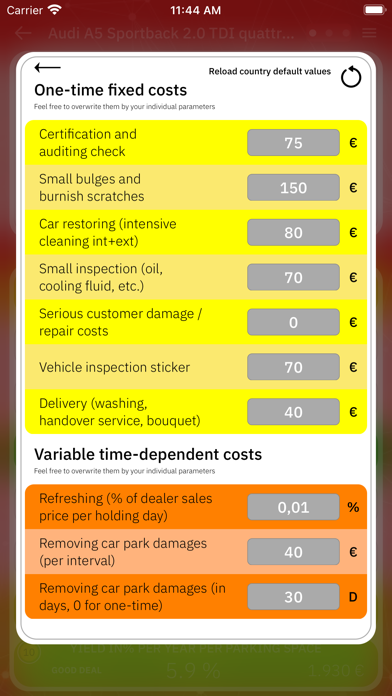 Auto Price APP Screenshot