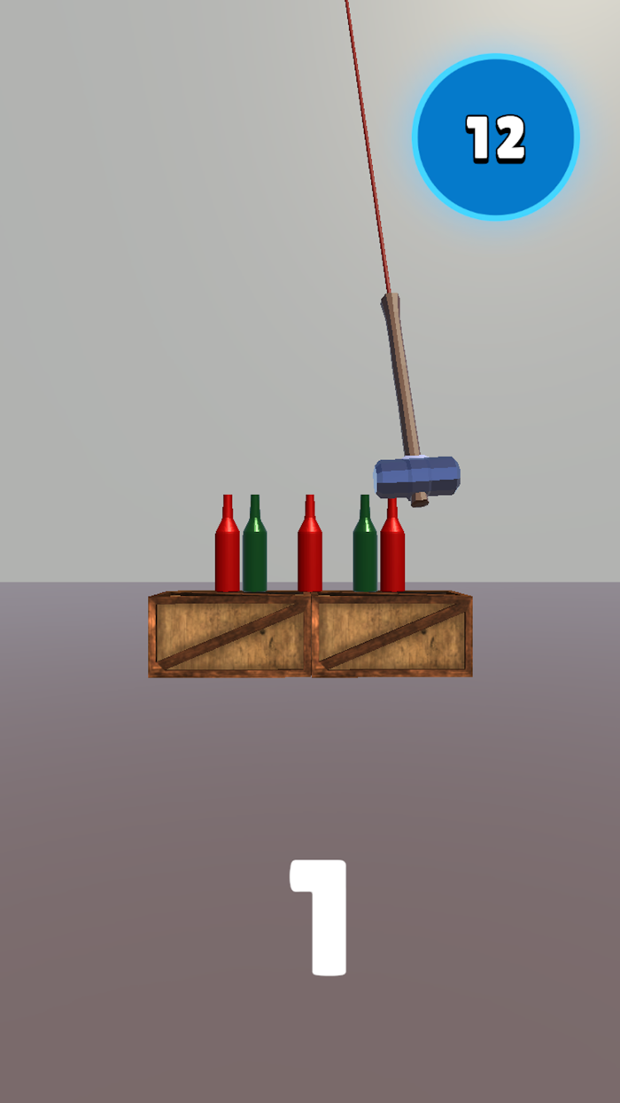 Bottle Breaking with Hammer