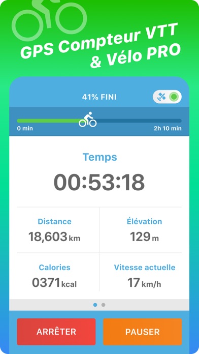 Screenshot #1 pour GPS Сompteur VTT & Vélo PRO