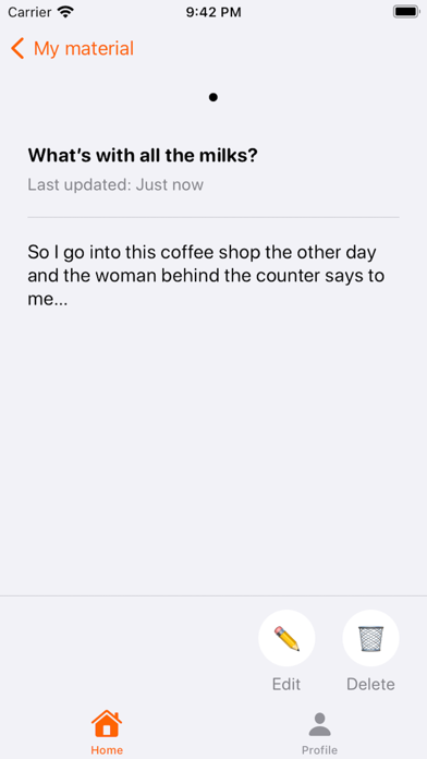 Crush: Stand-up Comedy Writing Screenshot