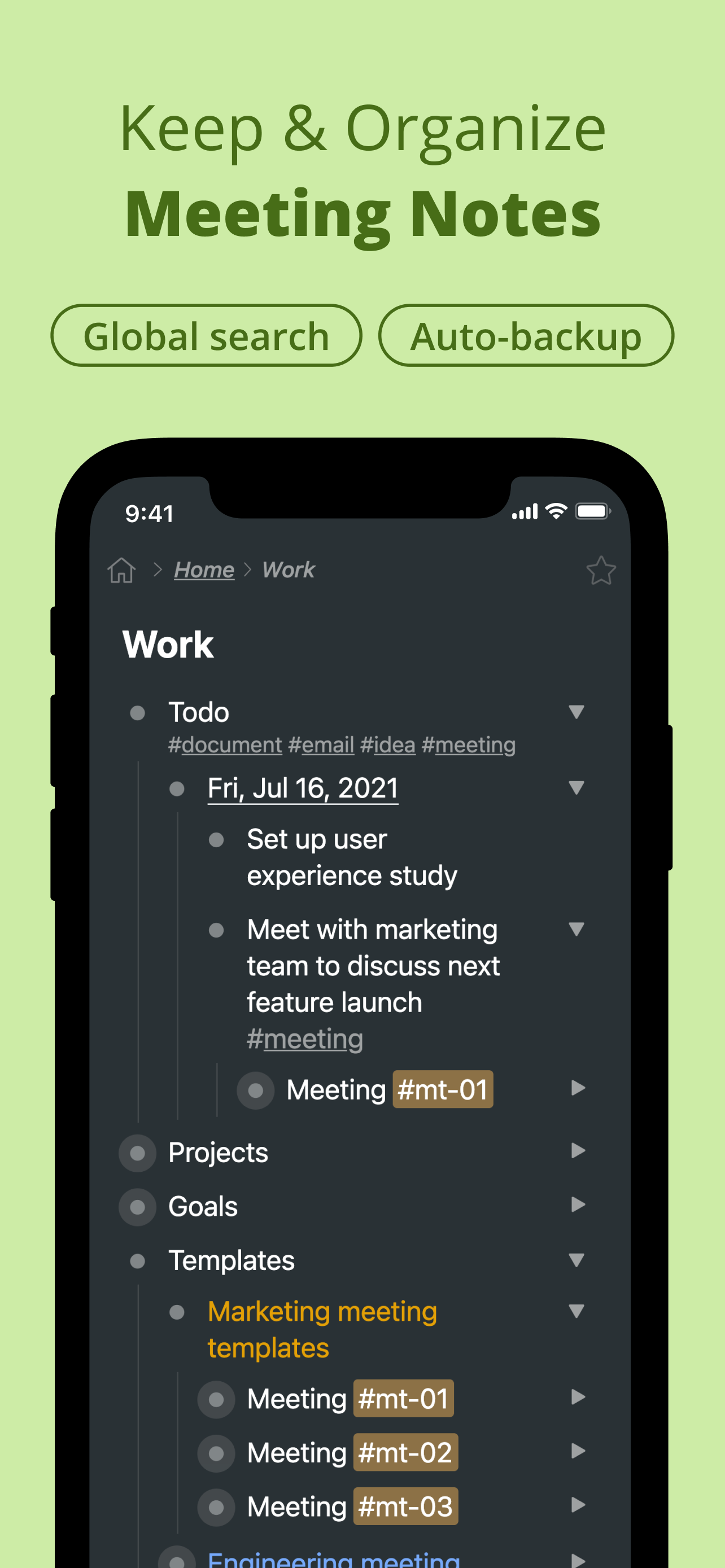 WorkFlowy: Note, List, Outline