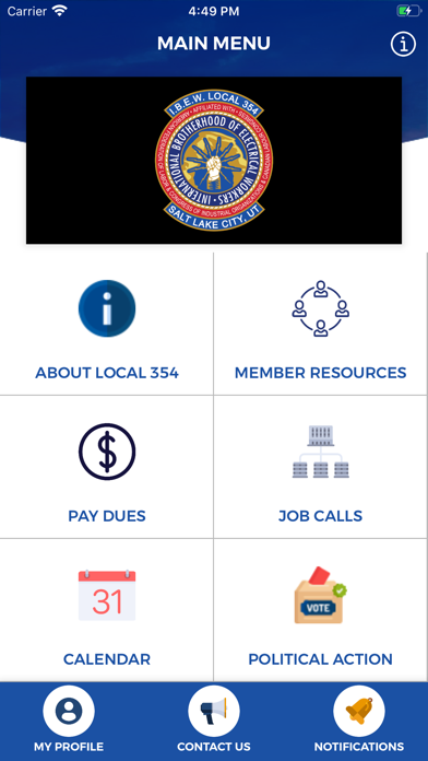 IBEW Local 354 Screenshot