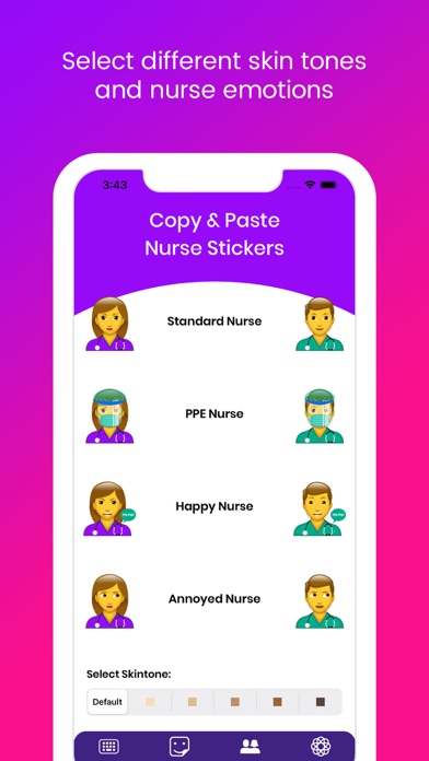 Nurse Emoji Keyboard Stickers Screenshot