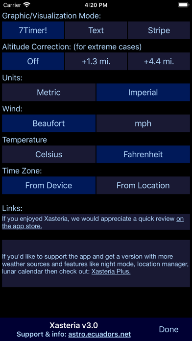 Xasteria: Astronomy Weather Screenshot