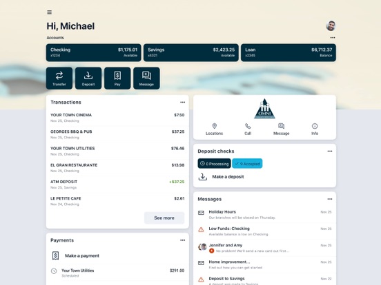 OMNI CCU iPad screenshot 1 - Finance app