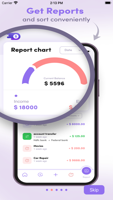DollarBook Income Expense app Screenshot