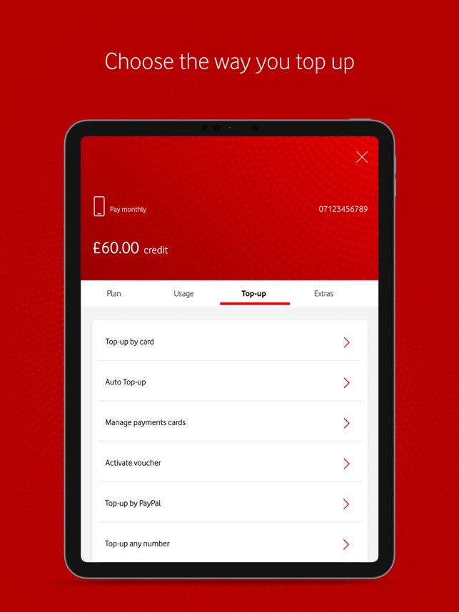Vodafone on the App Store