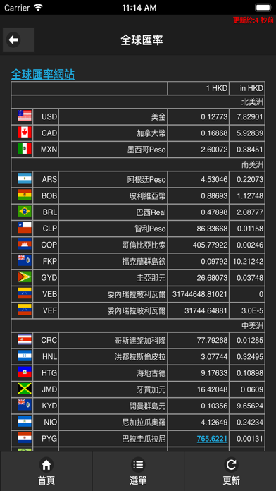 香港匯率網 Screenshot