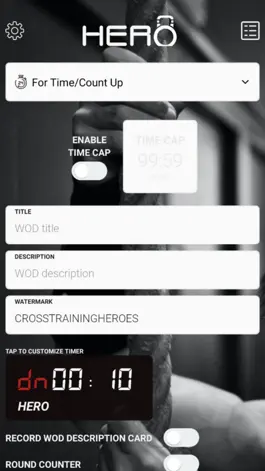 Game screenshot Hero WOD Recorder for Crossfit hack