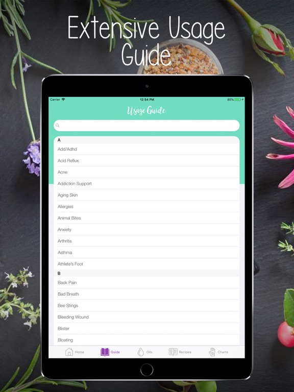 Essential Oils Guide - MyEO iPad screenshot