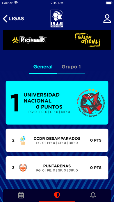 Liga Futsal Costa Rica Screenshot