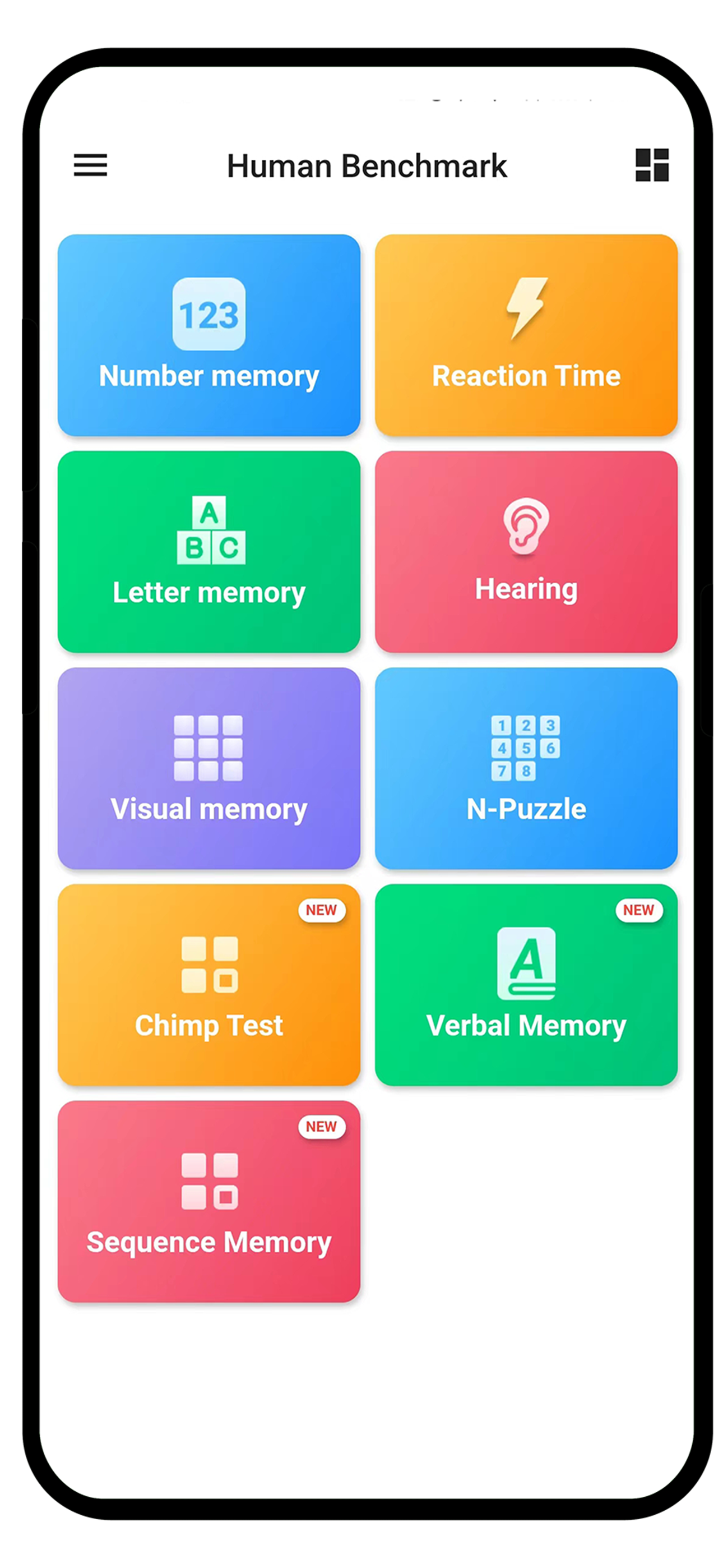 Human Benchmarks - Brain Test