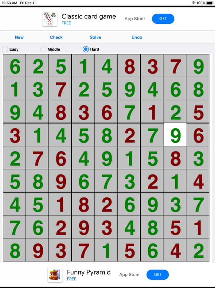 Funny Sudoku - Classic version