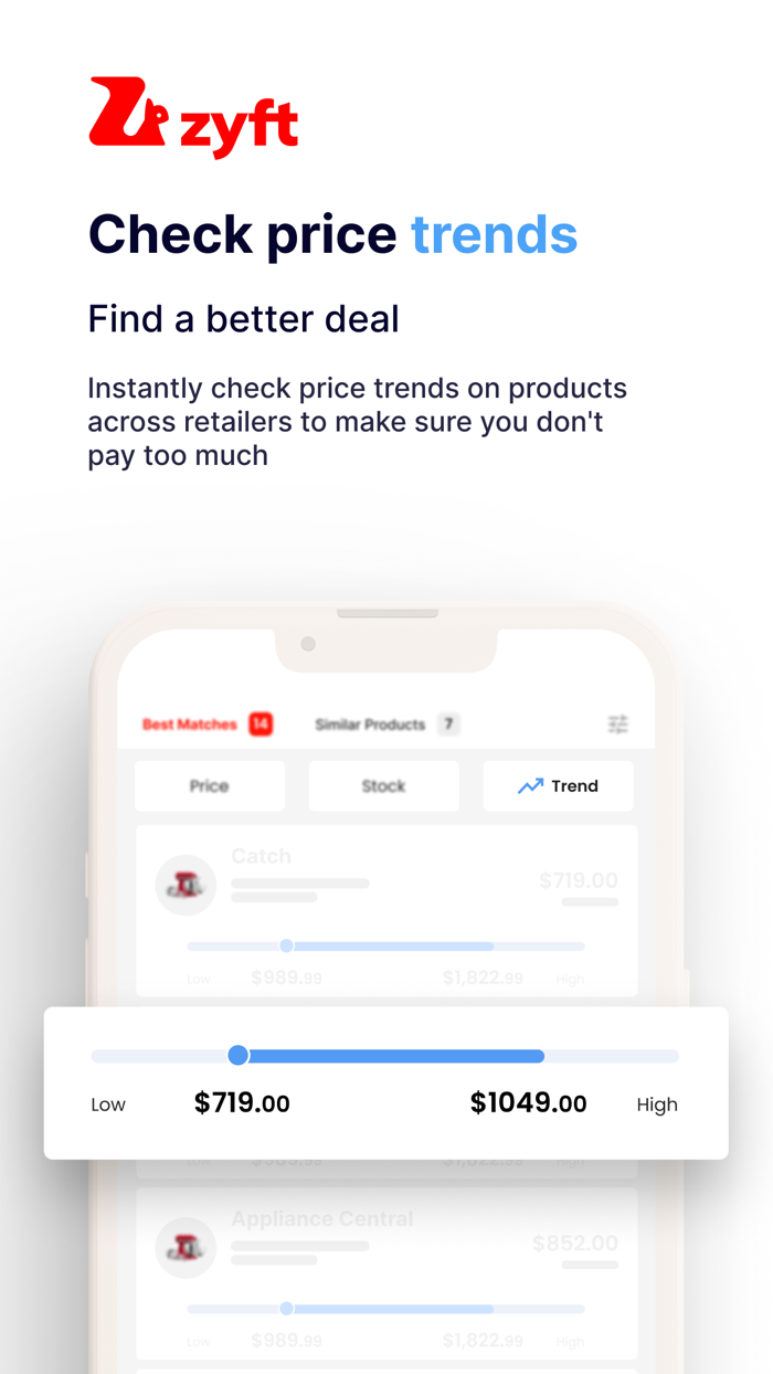 Zyft Shopping Price Comparison