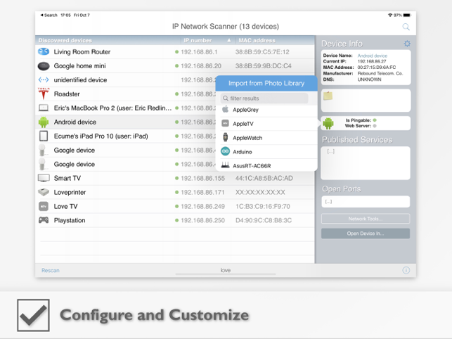 IP Scanner Ultra-schermafbeelding