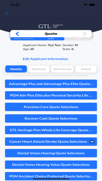 GTL E-App Screenshot