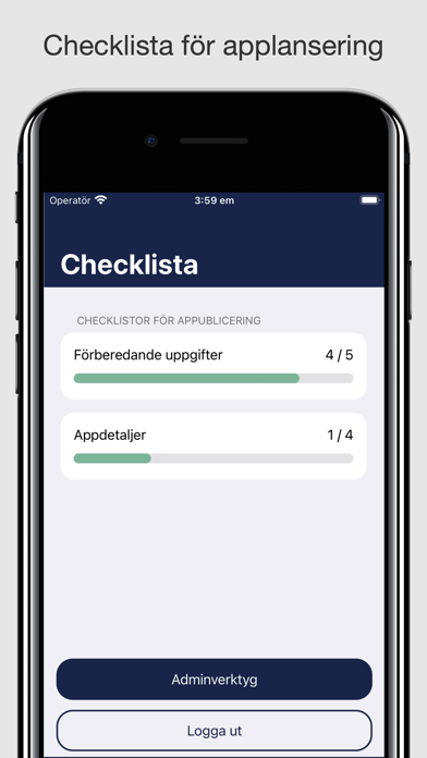 Appmost kundapp och UX-handbok Screenshot