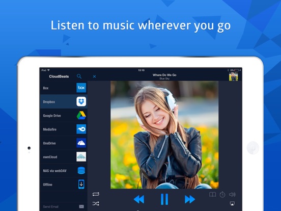 CloudBeats Offline Music iPad app afbeelding 1