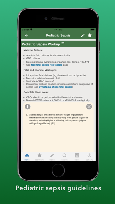 Sepsis Clinical Guide Screenshot