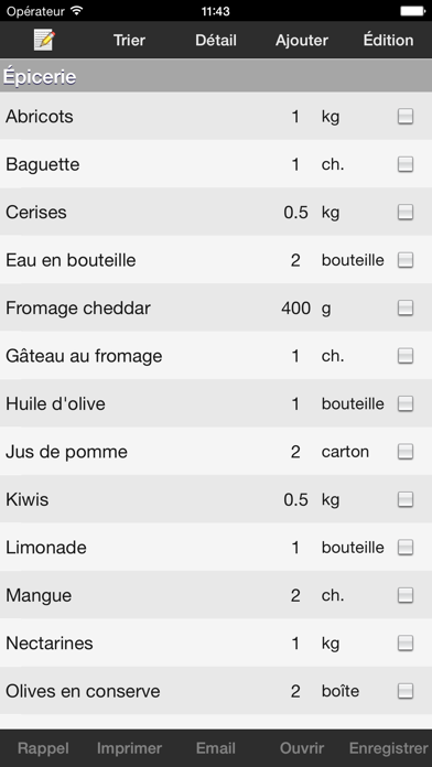 Screenshot #1 pour Épicerie liste d'achats