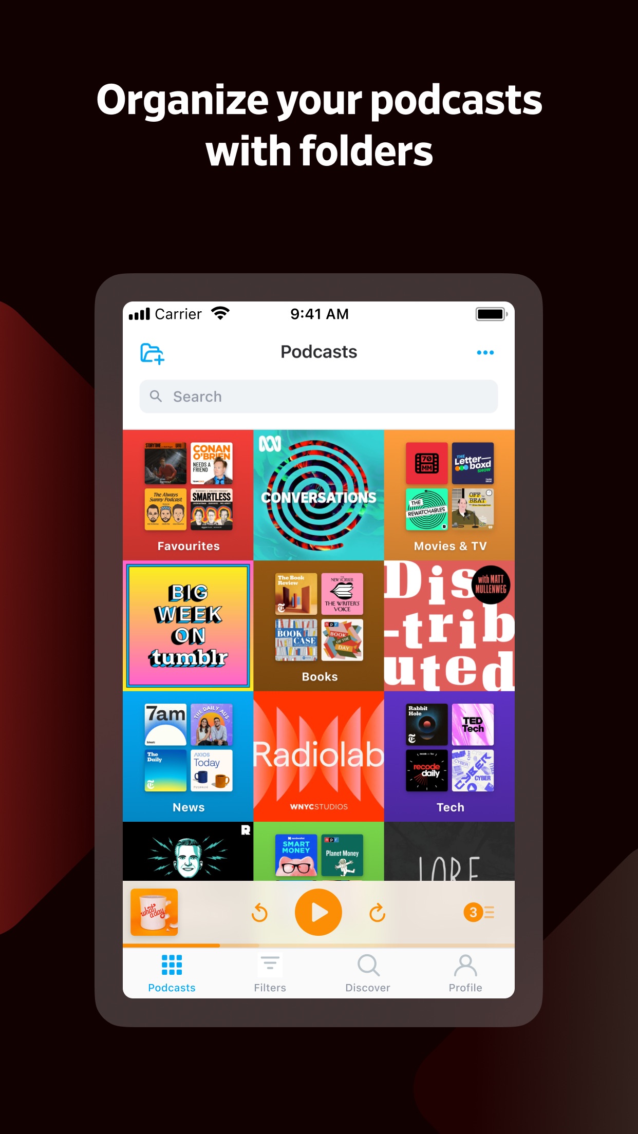 Screenshot do app Pocket Casts: Podcast Player