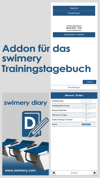 Swimery Diary Screenshot