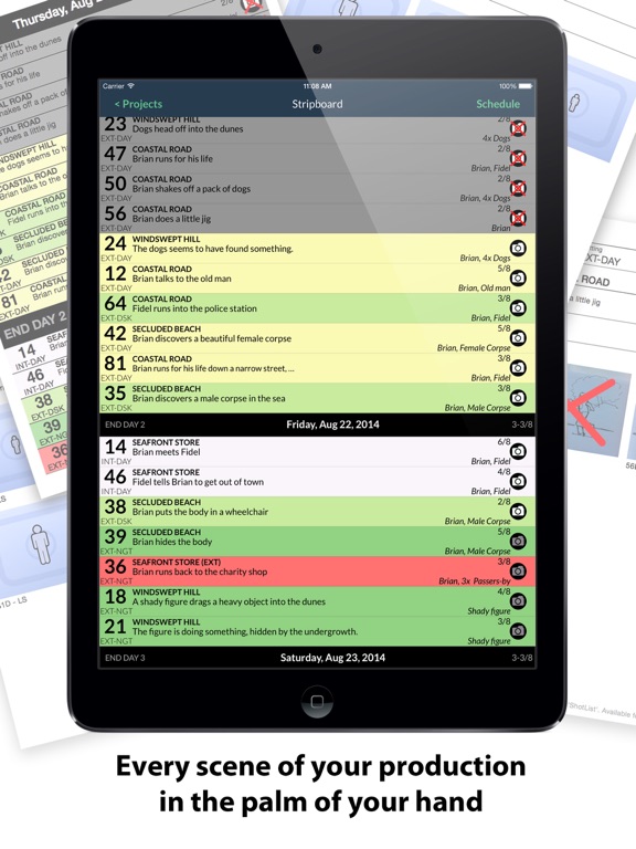 Screenshot #4 pour ShotList- Movie Shoot Planning