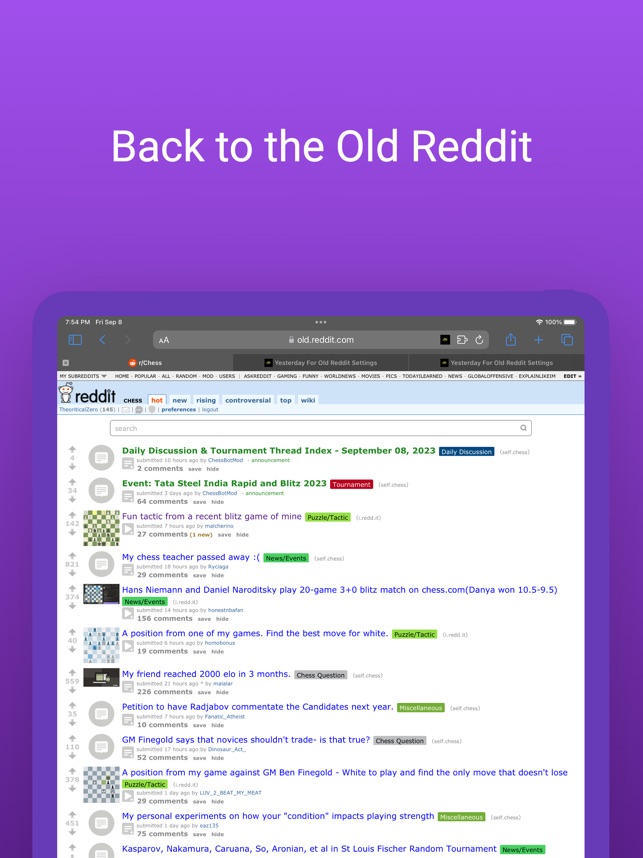Yesterday For Old Reddit on the App Store
