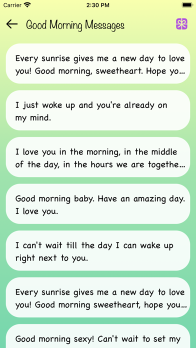 Good Morning Love Messages Screenshot