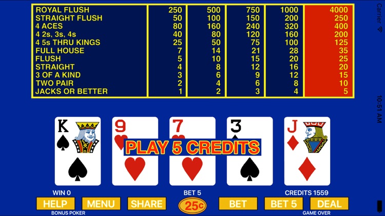 Bonus Video Poker - Poker Game