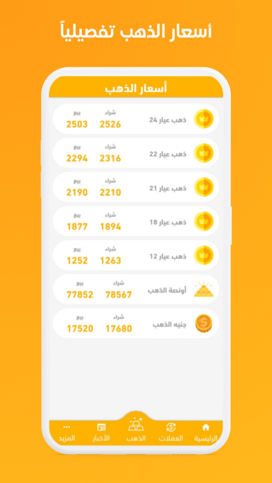 اسعار الذهب والدولار في مصر Screenshot