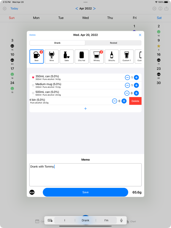 Screenshot #4 pour AlcoholLog