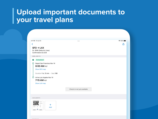 TripIt: Travel Planner iPad app afbeelding 5