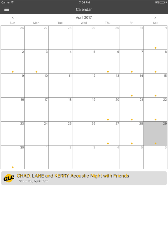 GoldenLight Cafe & Cantina iPad screenshot 4 - Music app