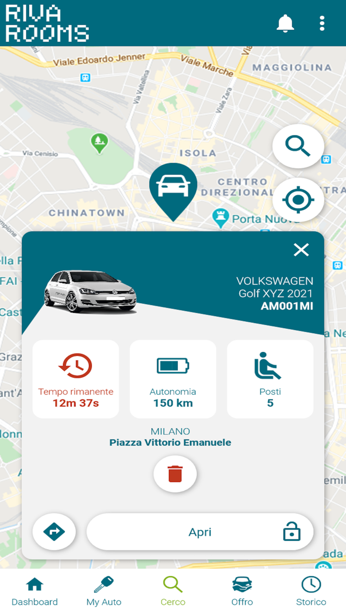 Riva Rooms Car Sharing