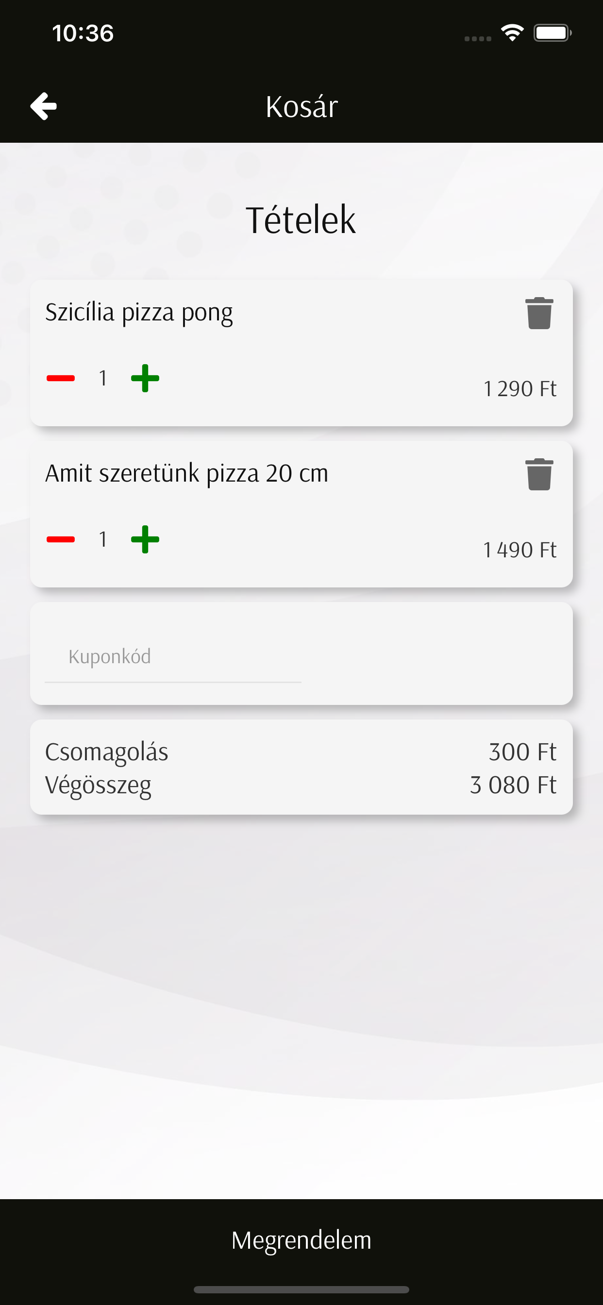Alibi Pizzéria Kávéház
