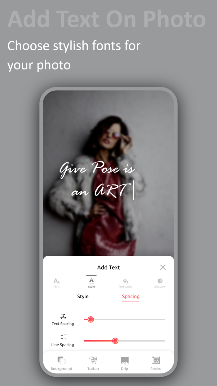 PixelLab Drip and Text on Photo