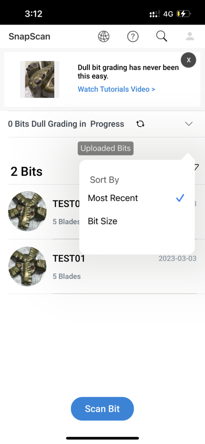 SnapScan – PDC dull grade app