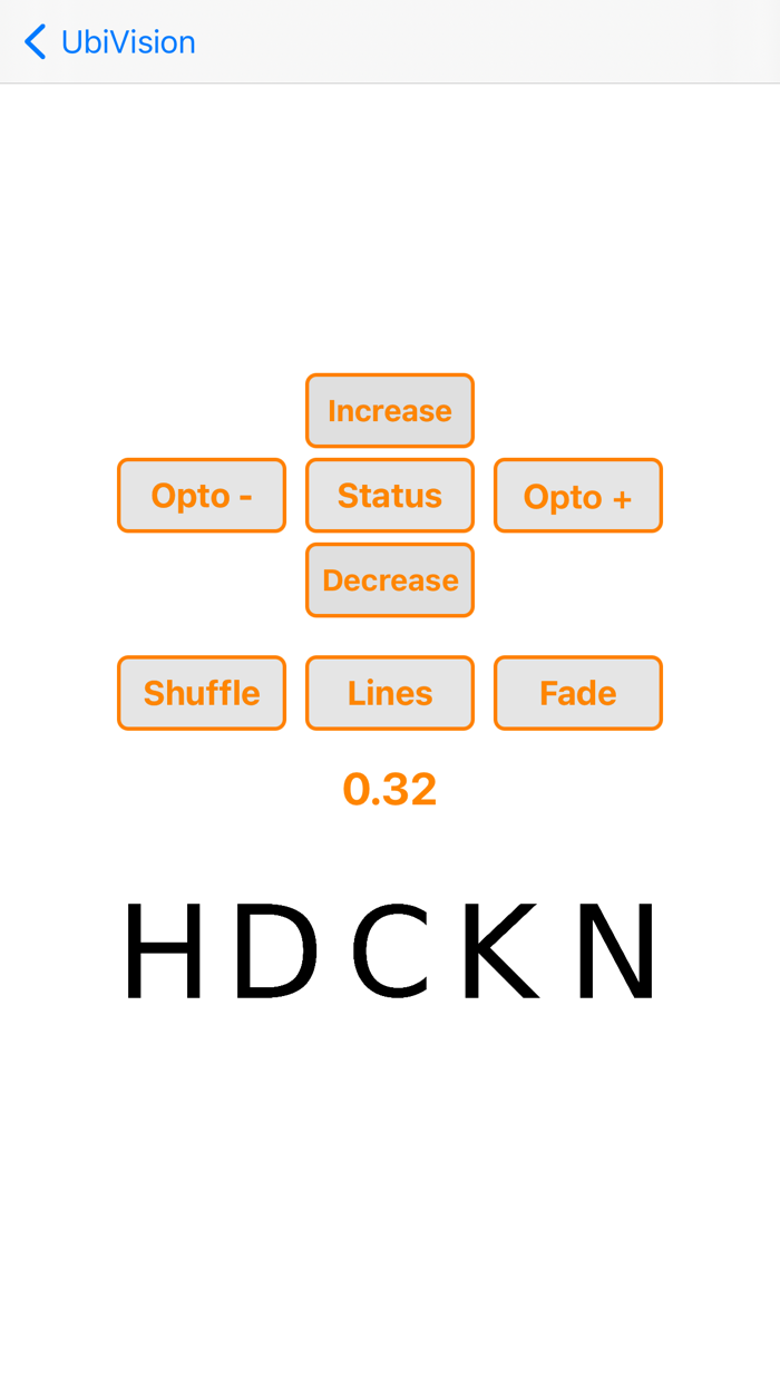 UbiVision Visual Acuity