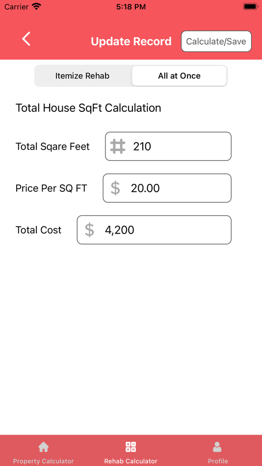 #7. Fix and Flip Calc (iOS) By: Joshua Lafond