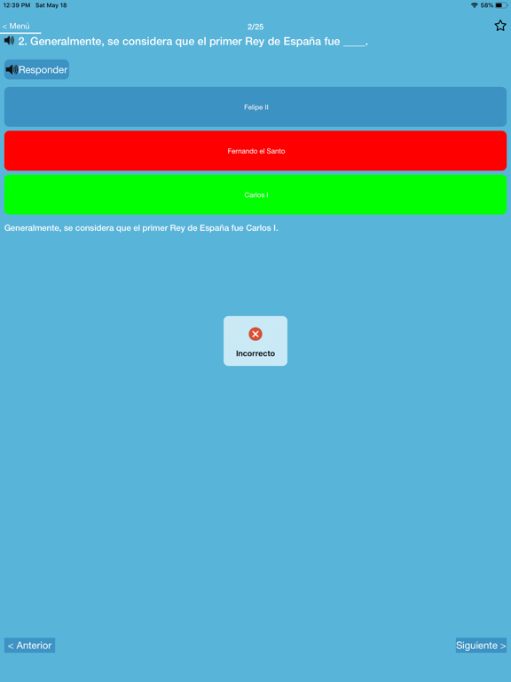 Test de Nacionalidad (España) iPad screenshot 4 - Education app