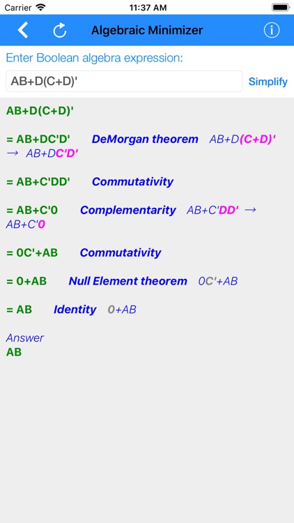 Karnaugh & Algebraic Minimizer screenshot-8