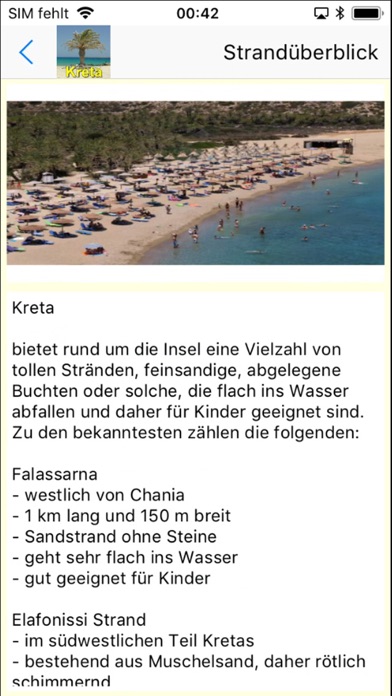 Kreta Urlaubs App App screenshot