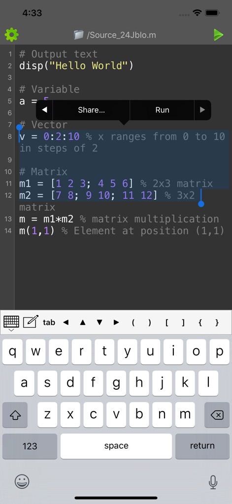 Madona: Run MATLAB/Octave code - Education App | MWM