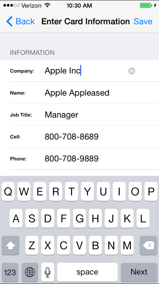 #1. Business Card Design & Share (iOS) 由: Alteru Inc.